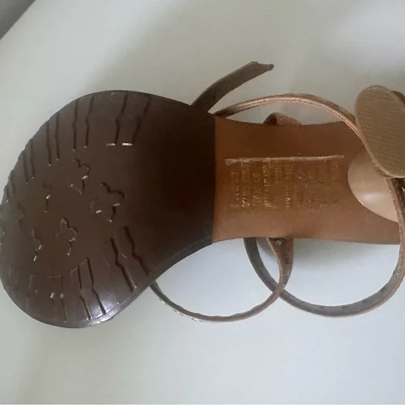 Wild Pair Brown and Tan Strappy high heel Sandals - Picture 12 of 15